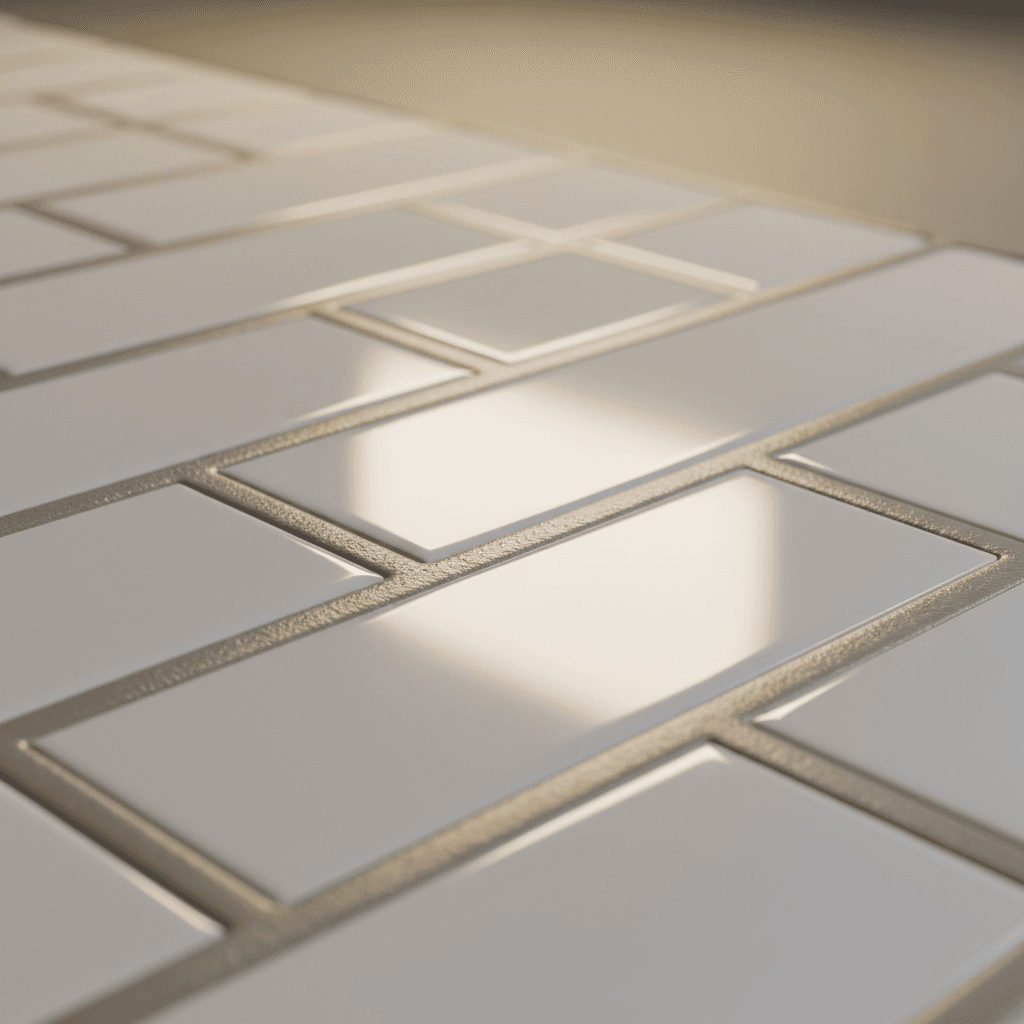 Close-up of epoxy grout application on subway tile installation